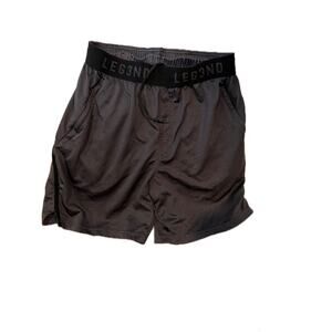 Legend Black Gray Running Shorts Mens L